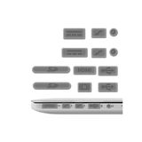Macbook Toz Koruyucu Silikon Port Tıpa Seti 12’Si Bir Arada – Usb-A Magsafe Hdmı Sd