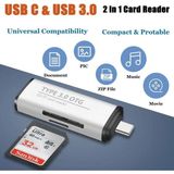 Macbook, Type-C Portlu Telefon, Tablet, Bilgisayar, Uyumlu Type-C To USB 3.0 Sd Micro Sd Kart Okuyucu 3 Portlu Çevirici Dönüştürücü Hub Adaptör - 1 GB - 00-Siyah - Beyaz - Option-1