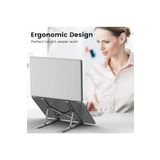 Macbook Uyumlu 10'' 17'' Inç Arası Alüminyum Taşınabilir Dizüstü Bilgisayar Standı Katlanabilir Pc