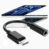 Macbook'lar İle Uyumlu TYPE-C Kulaklık Çevirici Dönüştürücü Aparatı Aux Dönüştürücüsü Siyah