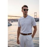 Maccali Erkek Trend Beyaz Polo Yaka Triko Tişört