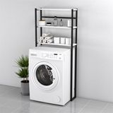 Macco Mobilya Banyo Dolabı Çamaşır Makinesi Dolabı Banyo Rafı Çamaşır Makina Üstü Dolap Banyo Düzenleyici Beyaz