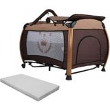 Maccon Baby Gold Beşik 70x110 cm Kahverengi Oyun Parkı Park Yatak