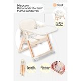 Maccon Portatif Mama Sandalyesi - Beyaz