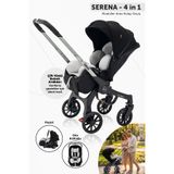 maccon Serena 4 in 1; Ana Kucağı & Oto Koltuğa Dönüşen Çift Yönlü Bebek Arabası