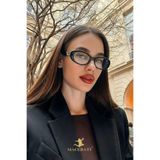 MACERATİ Cat Eye Clasıc Vintage Siyah Çerçeveli Blue Block Mavi Işık Filtreli Ekran Gözlüğü