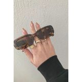 Macerati Chunky Leopar Güneş Gözlüğü Kadın UV Filtreli Asetat Çerçeve ile Şık Tasarım