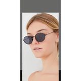 Macerati, Elips Unisex Siyah Oval Çerçeve Güneş Gözlüğü - Çok Renkli-TY58