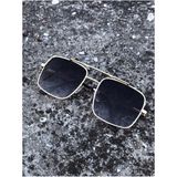 Macerati Unisex Pilot Güneş Gözlüğü Altın Çerçeve Siyah Degradeli UV Filtreli Tasarım - Gold - Siyah