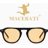 Macerati Vintage Huge Kadın Güneş Gözlüğü UV Filtreli Turuncu Cam ve Siyah Çerçeve ile Şık Tasarım