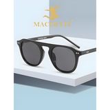 Macerati Vintage Huge Siyah Güneş Gözlüğü Kadın UV Filtreli Kemik Çerçeve ile Şık Tasarım