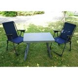 Macgon 3'lü Set, Bardaklıklı Katlanır Kamp Sandalyesi 2 Adet + Katlanır Kamp Masası, Kamp Masası Seti
