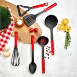 Macgon 6'lı Çizmez Isıya Dayanıklı Set Kaşık,kepçe,spatula,çırpıcı,1kevgir,ezici