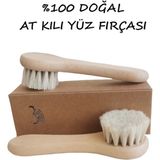 Macgon At Kılı Yüz Fırçası, Gürgen Ağacı Saplı, Masaj Aleti %100 Doğal