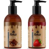 Macgon Çikolatalı ve Çilekli Aromalı Kokulu Rahatlatıcılı Vücut Masaj Yağları 2 Adet 120 ml