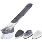 Macgon Deterjan Hazneli 3 Başlıklı Ergonomik Bulaşık Fırçası