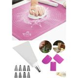 Macgon Hamur Açma Matı 3lü Kazıyıcı ve 9 Uçlu Pasta Krema Torbası Seti