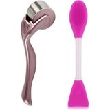 Macgon Ice Roller Cilt Sıkılaştırıcı Buz Silindirli Masaj Aleti ve Siyah Nokta Temizleyici Maske Fırçası