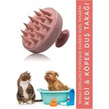 Macgon Kedi ve Köpek Pembe Silikon Duş ve Masaj Tarağı