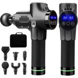 Macgon LCD Ekranlı Profesyonel Masaj Tabancası 30 Sv Hız 6 Başlıklı Vurmalı Fırçasız Motor Egzersiz Aleti