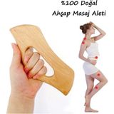 Macgon Masaj Aleti % 100 Doğal Ahşap El Yapımı Selülit Masajı ve Tüm Vücut Için Uyumlu