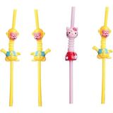 Macgon Pipet Karışık 4'lü Model BS-035, Figürlü Çocuk Pipeti