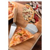 Macgon Pizza Hamur Börek Kesici Dilimleme Servis Ahşap Saplı Spatula