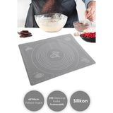Macgon Pratik Gri Fırınlanabilir Büyük Boy Silikon Hamur Açma ve Pişirme Matı Silpatı 65 x 45CM
