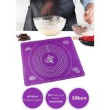 Macgon Pratik Mor Fırınlanabilir Büyük Boy Silikon Hamur Açma ve Pişirme Matı I 65 x 45CM