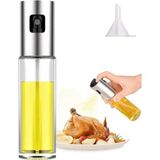 Macgon Pratik Zeytinyağı Püskürtücü Gıda Sınıfı Cam Yağ Spreyi Şeffaf Sirke Şişesi 100ML