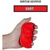 Macgon Stres Aparatı El Egzersiz Güçlendirici Fizik Tedavi El Bilek Parmak Güçlendirme Kırmızı