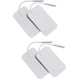 Macgon Tens Pedi Fizik Tedavi Cihazı Için Yapışkanlı Tens Elektrodu 5 cm x 9 cm 4 Adet Soketli