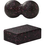 Macgon Yoga Blok ve Fıstık Masaj Topu Seti Yoga Bloğu ve Dual Roller Seti Egzersiz Seti