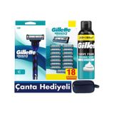 Mach3 Sport Makine + 18 Adet Tıraş Bıçağı + 300 Ml Tıraş Köpüğü+ Çanta