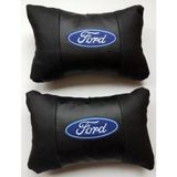 Macha Ford Deri Nakışlı Oto Başlık Boyun Yastığı İki Adet Ergonomik Kullanım ve Kolay Montaj