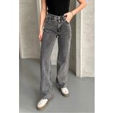 macharel jeans Kadın Yüksek Bel Jean Kot Palazzo Pantolon