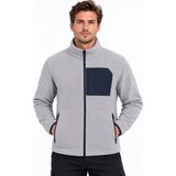 Machi Erkek Polar Ceket 3 Cepli Ön Parça Detaylı Kol Ucu Biyeli Füme Gri Haki Lacivert Siyah - 2XL