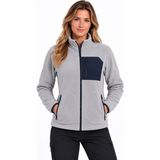 Machi Kadın Polar Ceket 3 Cepli Ön Parça Detaylı Kol Ucu Biyeli Füme Gri Haki Lacivert Siyah - 2XL