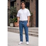 Machi Makiteks Erkek %100 Pamuklu Beyaz Bisiklet Yaka Düz Basic Geniş Rahat Kesim Oversize Tişört