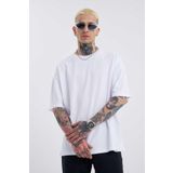 Machinist Basic Super Beyaz Pamuklu Oversize Erkek T-shirt