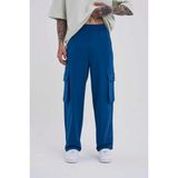 Machinist Clothing Erkek Kargo Cepli Oversize Baggy Eşofman Altı Indigo - New İndigo
