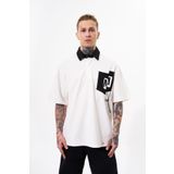 Machinist Constrast Pocket Ekru Oversize Polo Yaka Erkek T-shirt
