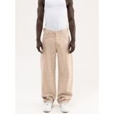 Machinist Erkek Abstract Distressed Patterned Baggy Jean Pantolon Bej - BEIGE
