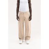 Machinist Erkek Abstract Distressed Patterned Baggy Jean Pantolon Bej