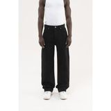 Machinist Erkek Abstract Distressed Patterned Baggy Jean Pantolon Siyah - Black