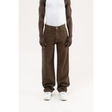 Machinist Erkek Abstract Patterned Baggy Jean Pantolon Kahverengi