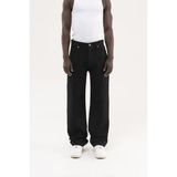 Machinist Erkek Abstract Patterned Baggy Jean Pantolon Siyah - Black