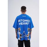 Machinist Erkek Atomic Heart Baskılı Oversize Tişört Açık Mavi - Soft blue