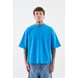 Machinist Erkek Bacis Boxy Tişört Açık Mavi - Soft blue - S - M