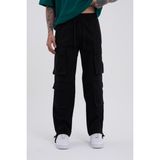 Machinist Erkek Baggy Kargo Jean Pantolon Siyah - Black